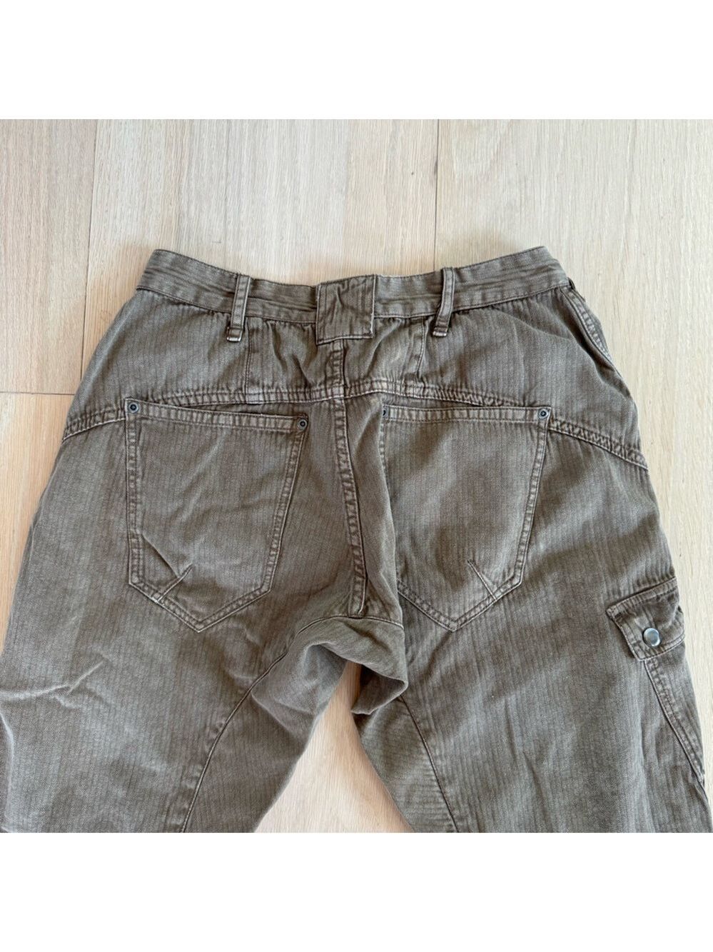 Free People Rule Breaker Slim Pants Size 6 Olive NWOT - Picture 7 of 9